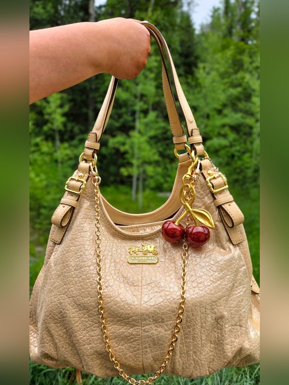 2011 Coach Madison Maggie in metallic embossed leather, style 19332 — NEVER USED